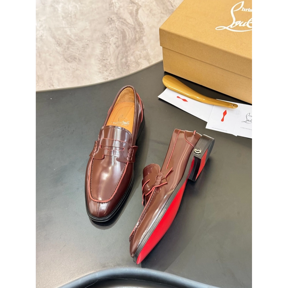 Christian Louboutin leather shoes 093,Oxfords,Christian Louboutin Sneakers,Luxury Shoes