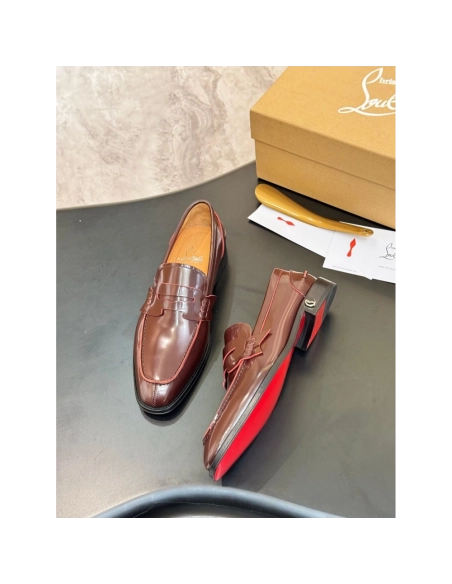 Christian Louboutin leather shoes 093,Oxfords,Christian Louboutin Sneakers,Luxury Shoes