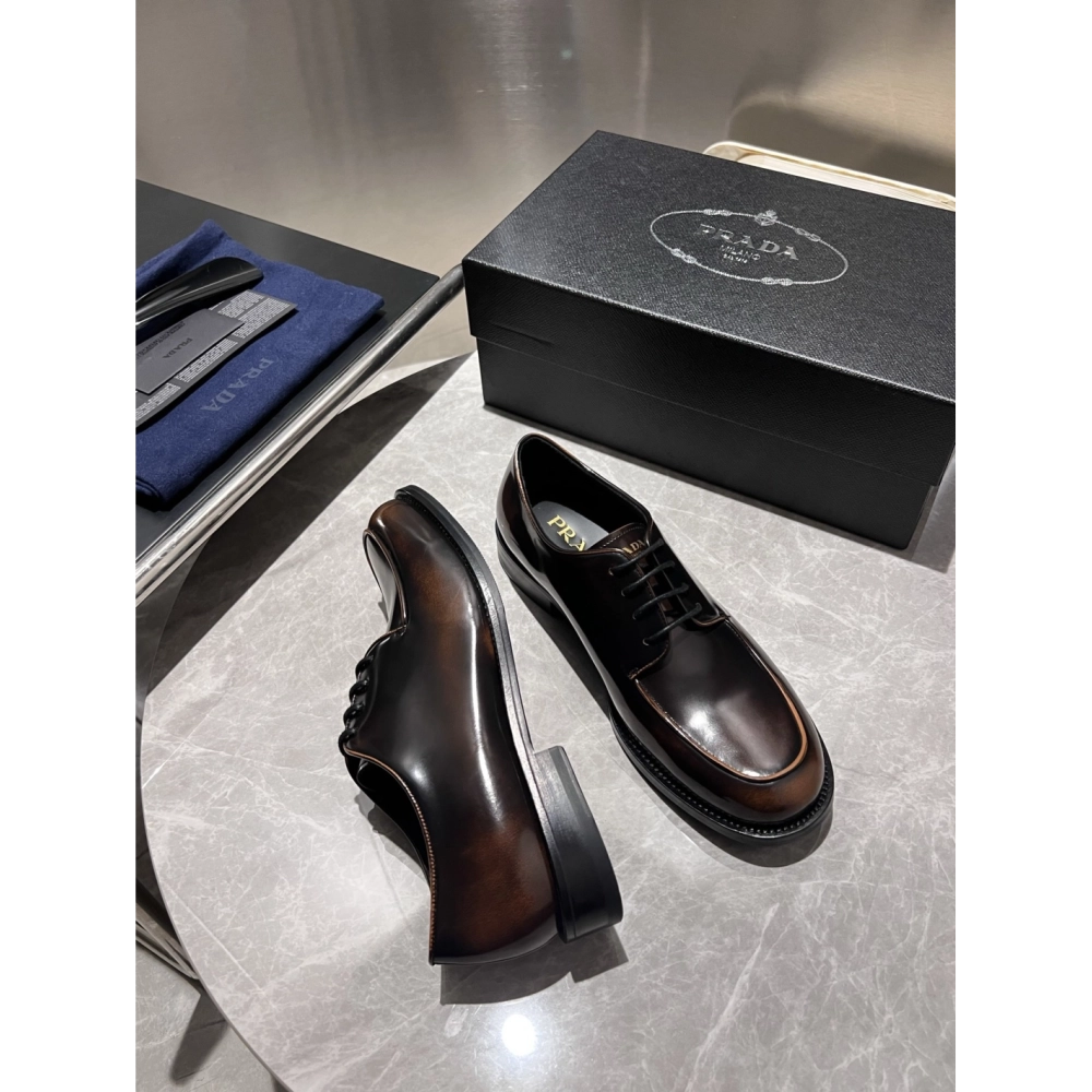 Prada leather shoes 012,PRADA SNEAKERS,Luxury Shoes