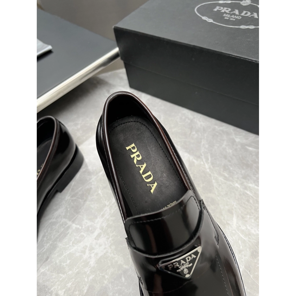 Prada leather shoes 020,PRADA SNEAKERS,Luxury Shoes