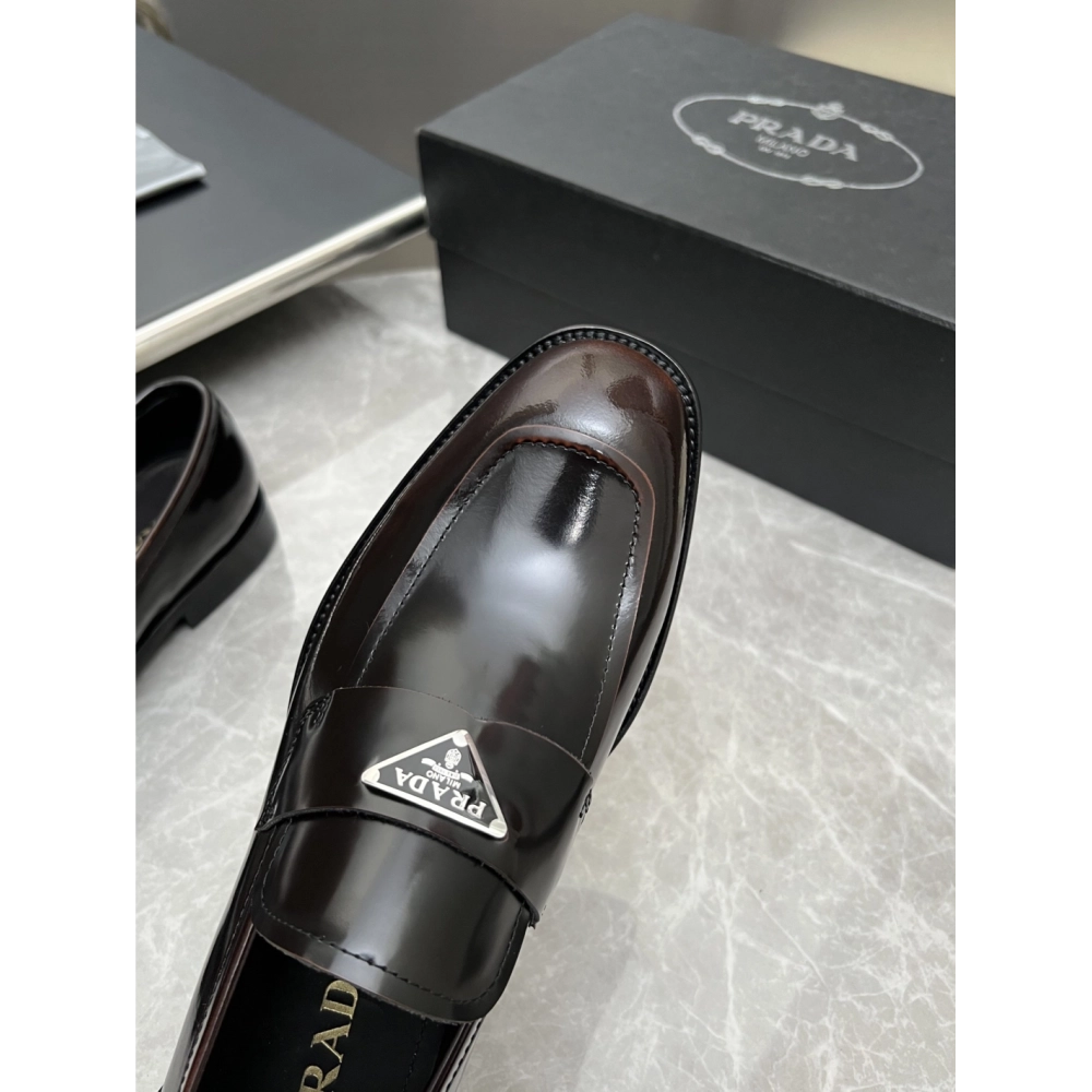 Prada leather shoes 020,PRADA SNEAKERS,Luxury Shoes