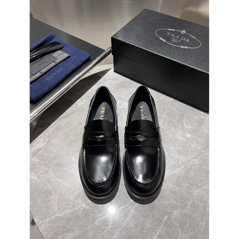 Prada leather shoes 016,PRADA SNEAKERS,Luxury Shoes