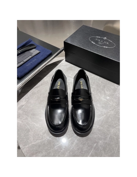 Prada leather shoes 016,PRADA SNEAKERS,Luxury Shoes