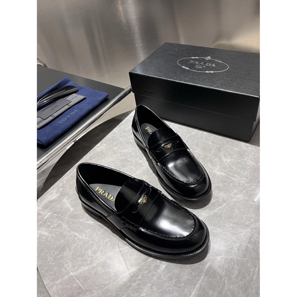 Prada leather shoes 016,PRADA SNEAKERS,Luxury Shoes