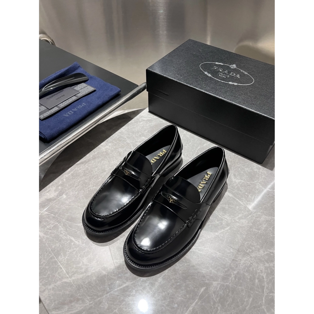 Prada leather shoes 016,PRADA SNEAKERS,Luxury Shoes