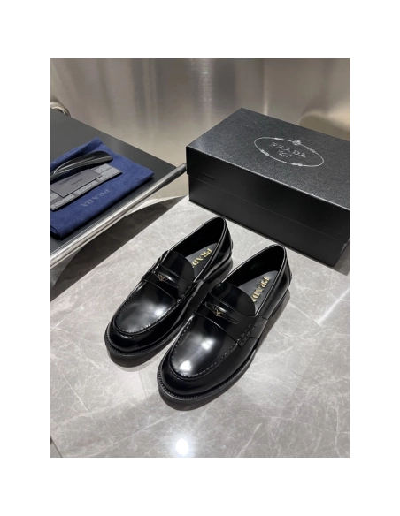 Prada leather shoes 016,PRADA SNEAKERS,Luxury Shoes