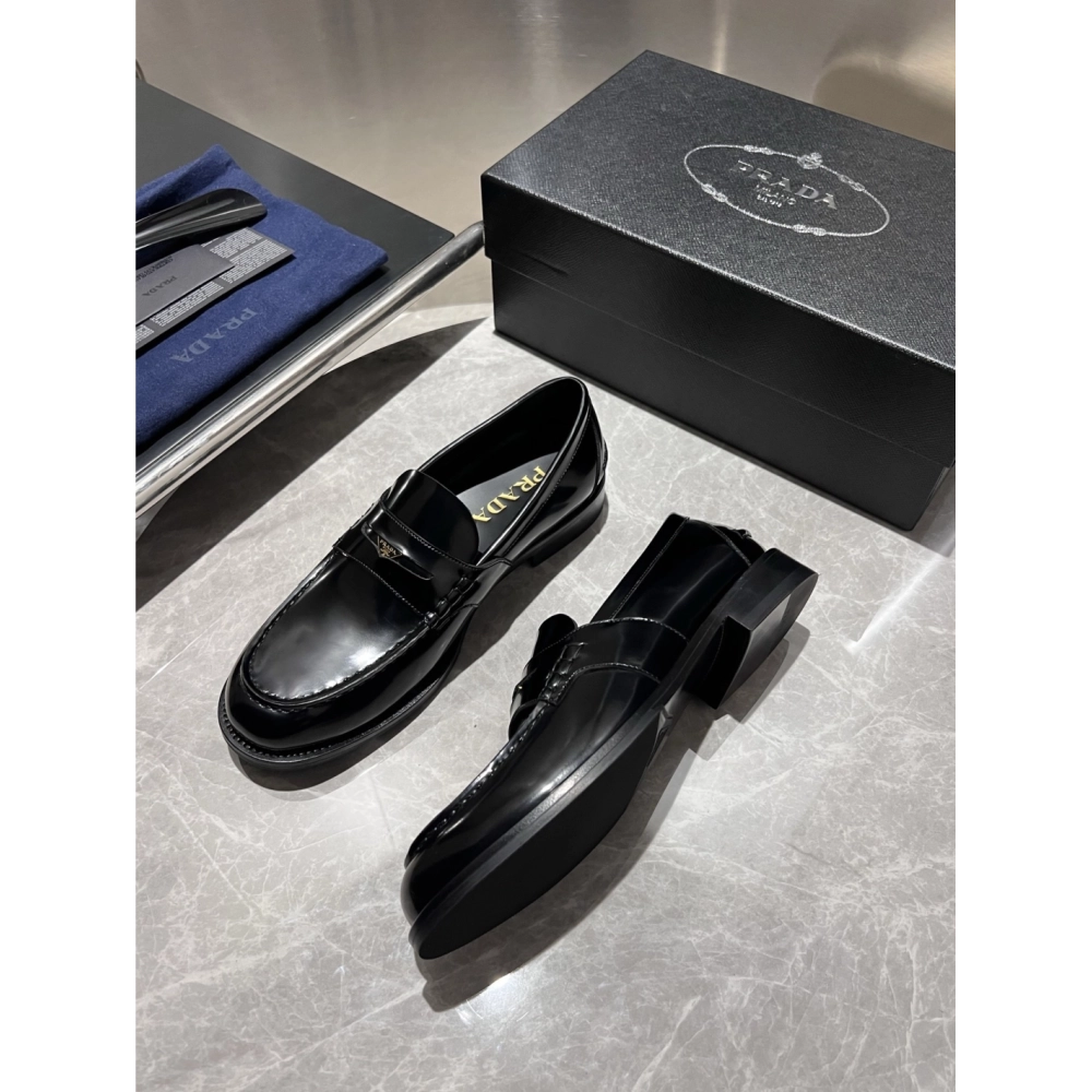 Prada leather shoes 016,PRADA SNEAKERS,Luxury Shoes
