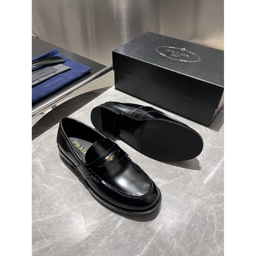 Prada leather shoes 016,PRADA SNEAKERS,Luxury Shoes