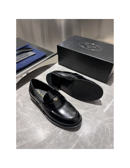 Prada leather shoes 016,PRADA SNEAKERS,Luxury Shoes