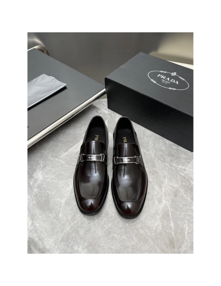 Prada leather shoes 023,PRADA SNEAKERS,Luxury Shoes