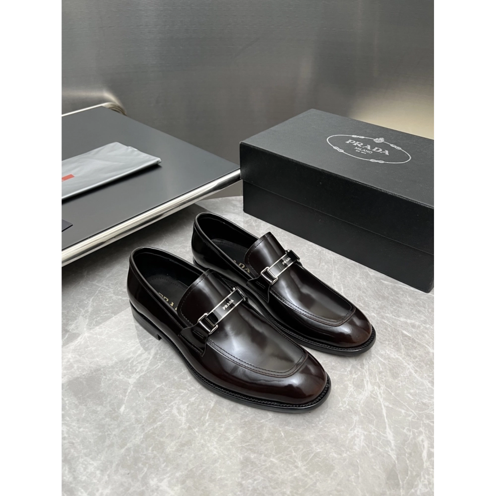 Prada leather shoes 023,PRADA SNEAKERS,Luxury Shoes