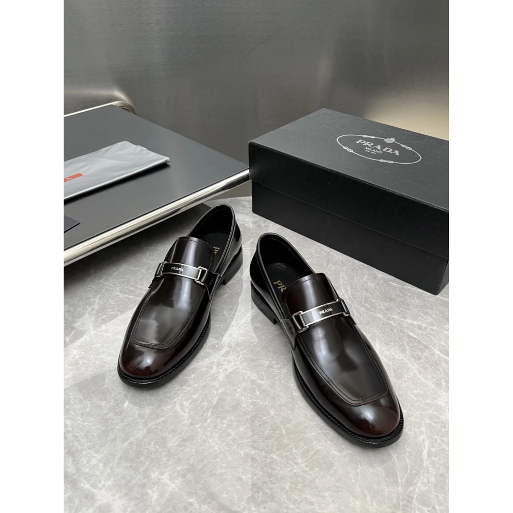 Prada leather shoes 023,PRADA SNEAKERS,Luxury Shoes
