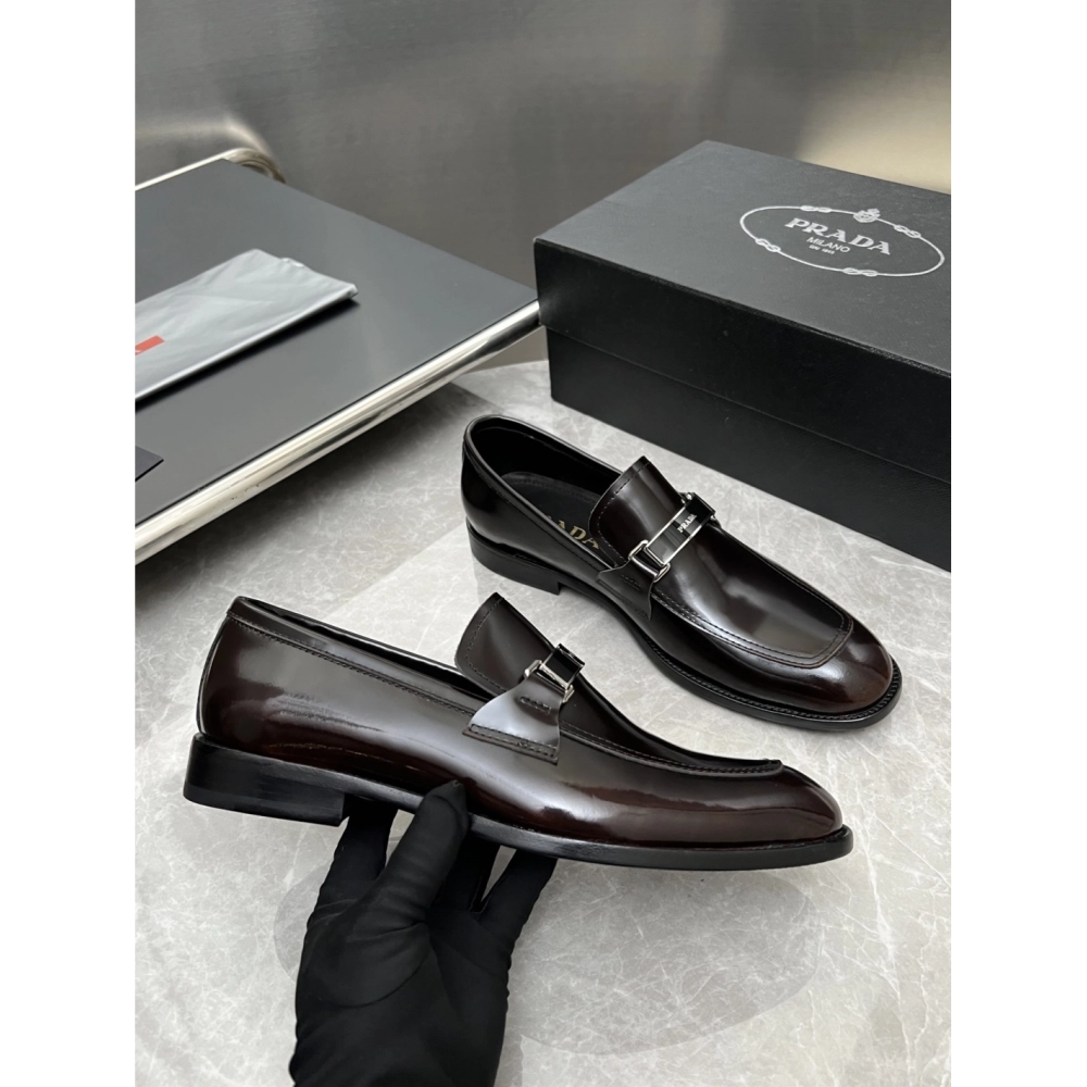 Prada leather shoes 023,PRADA SNEAKERS,Luxury Shoes