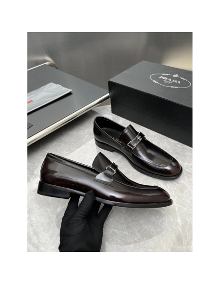 Prada leather shoes 023,PRADA SNEAKERS,Luxury Shoes