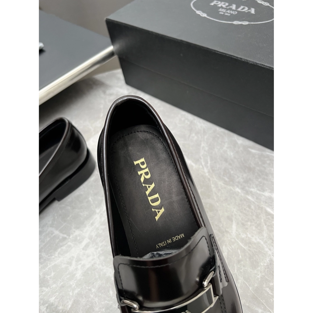 Prada leather shoes 023,PRADA SNEAKERS,Luxury Shoes