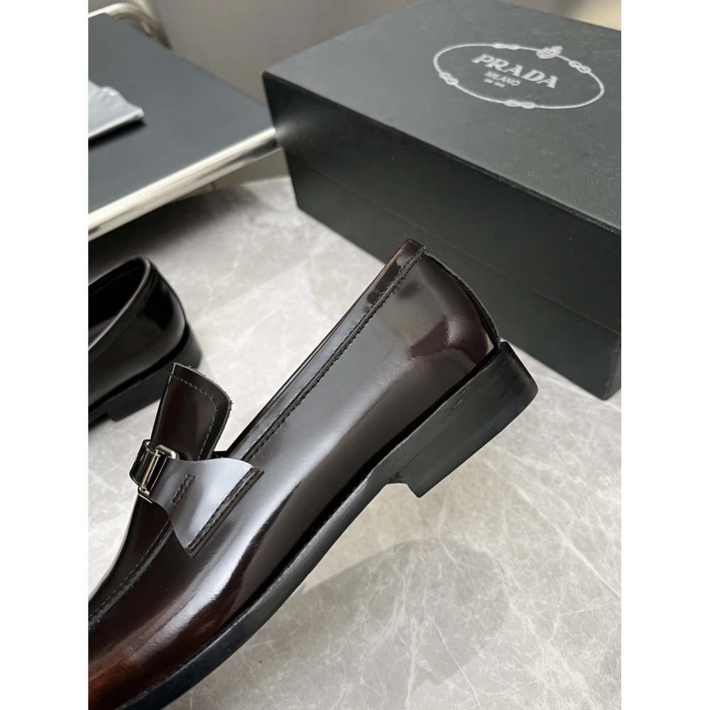 Prada leather shoes 023,PRADA SNEAKERS,Luxury Shoes