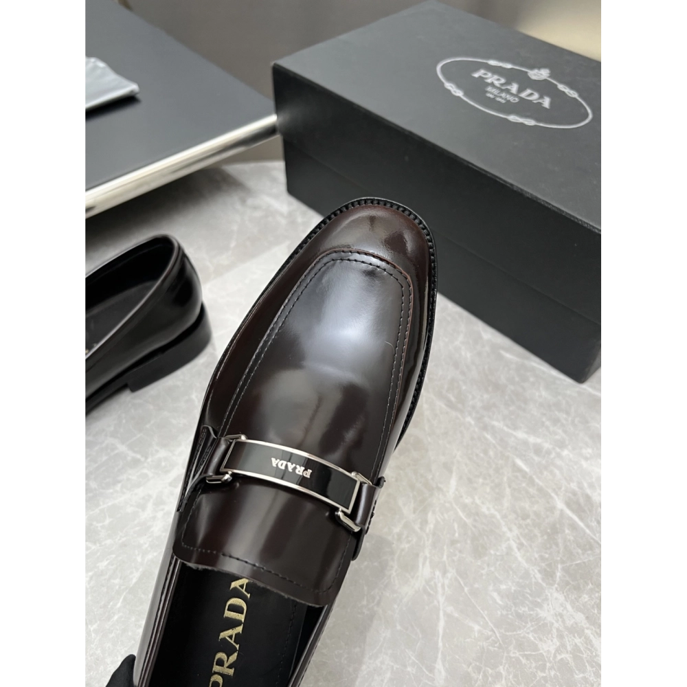 Prada leather shoes 023,PRADA SNEAKERS,Luxury Shoes