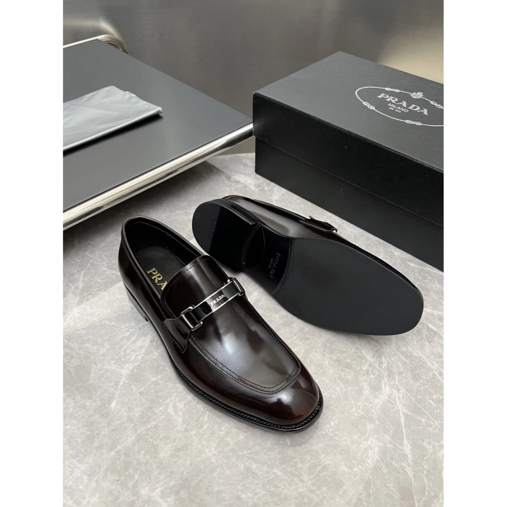 Prada leather shoes 023,PRADA SNEAKERS,Luxury Shoes