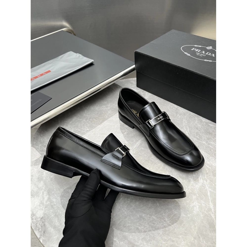 Prada leather shoes 024,PRADA SNEAKERS,Luxury Shoes