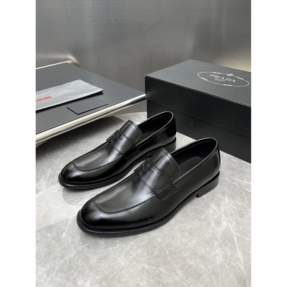 Prada leather shoes 025,PRADA SNEAKERS,Luxury Shoes