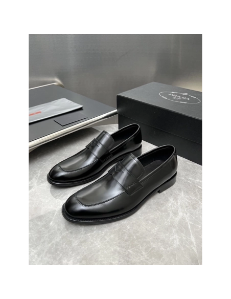 Prada leather shoes 025,PRADA SNEAKERS,Luxury Shoes