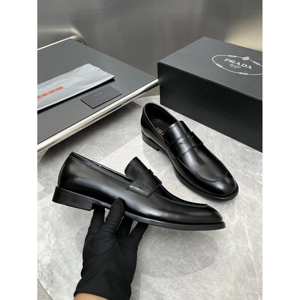 Prada leather shoes 025,PRADA SNEAKERS,Luxury Shoes