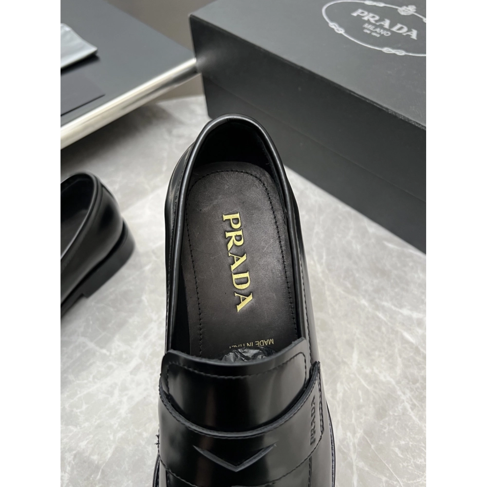 Prada leather shoes 025,PRADA SNEAKERS,Luxury Shoes