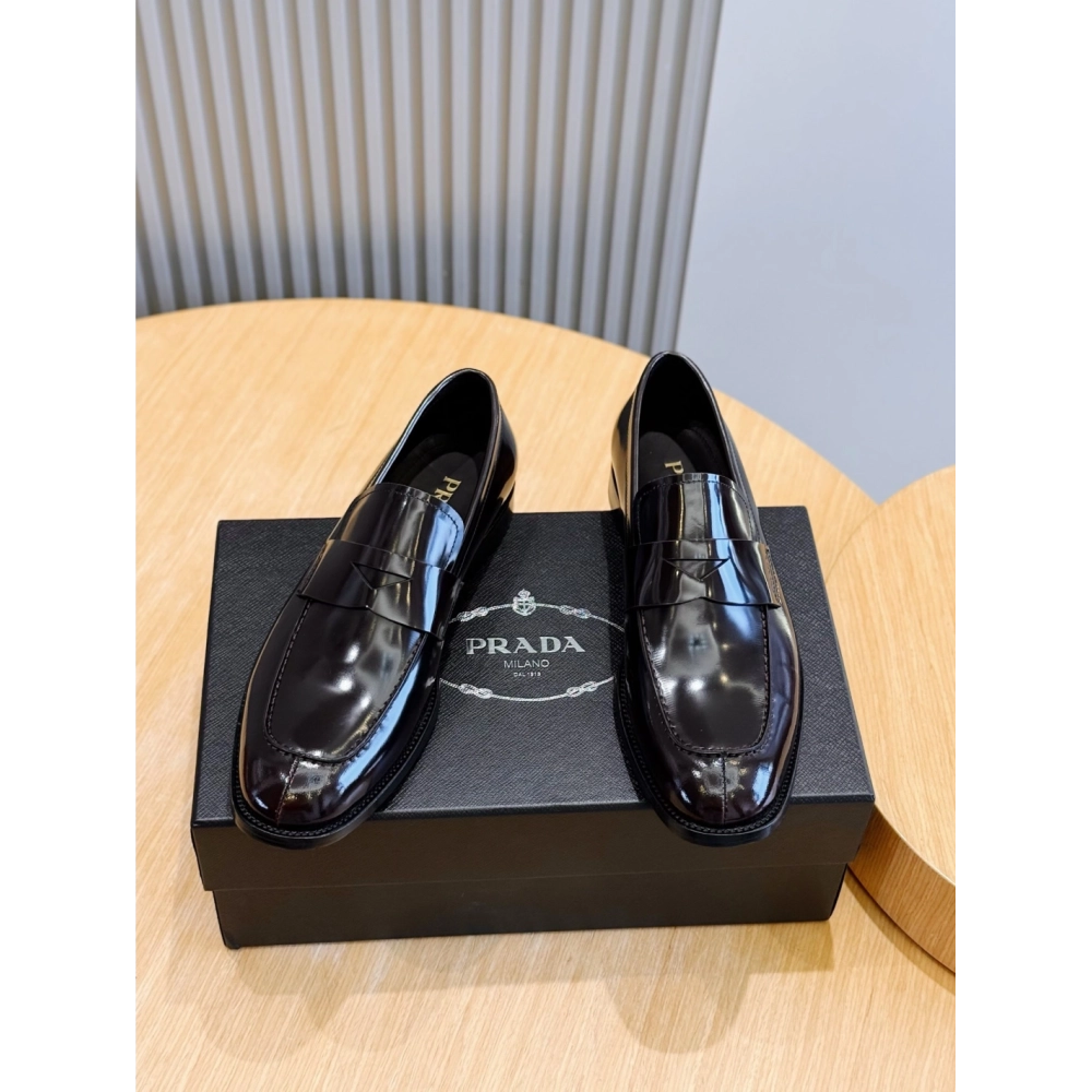 Prada leather shoes 030,PRADA SNEAKERS,Luxury Shoes