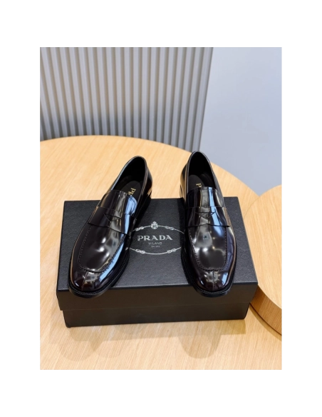 Prada leather shoes 030,PRADA SNEAKERS,Luxury Shoes