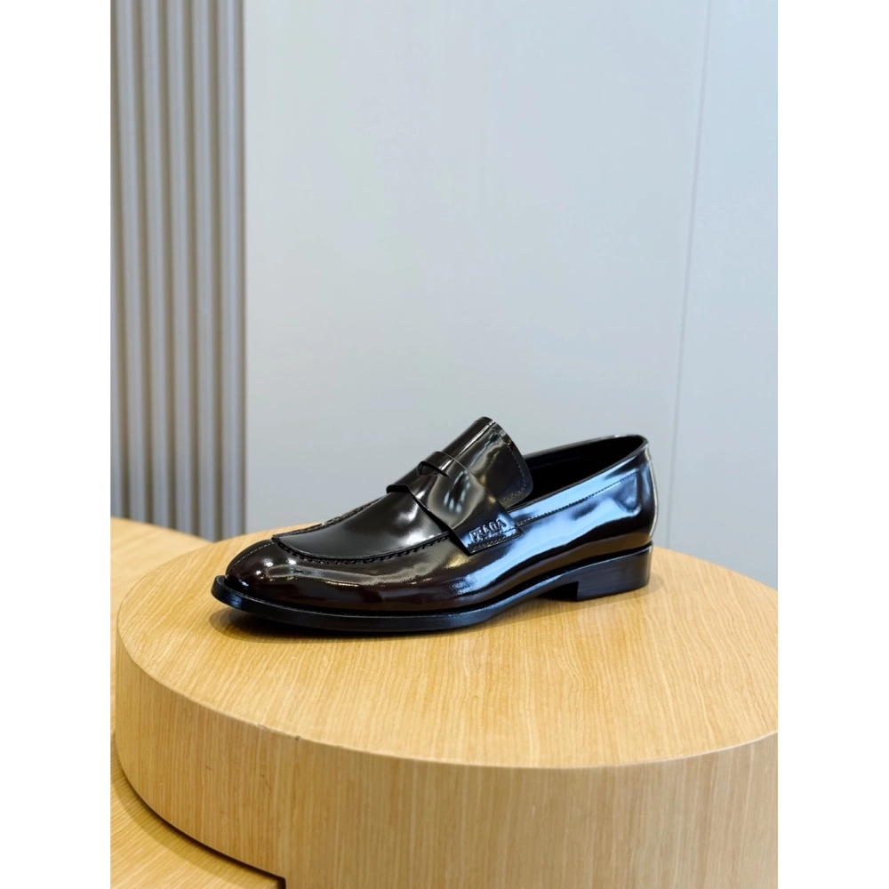 Prada leather shoes 030,PRADA SNEAKERS,Luxury Shoes
