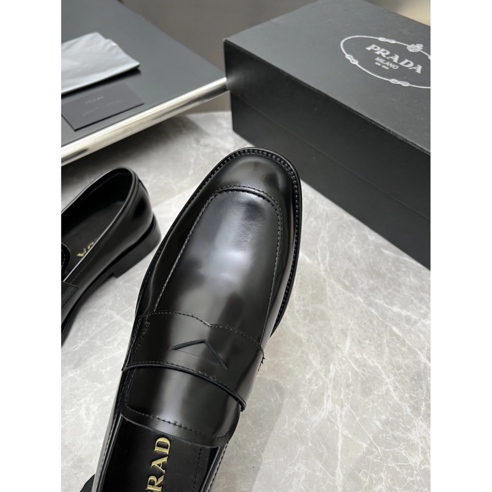 Prada leather shoes 025,PRADA SNEAKERS,Luxury Shoes