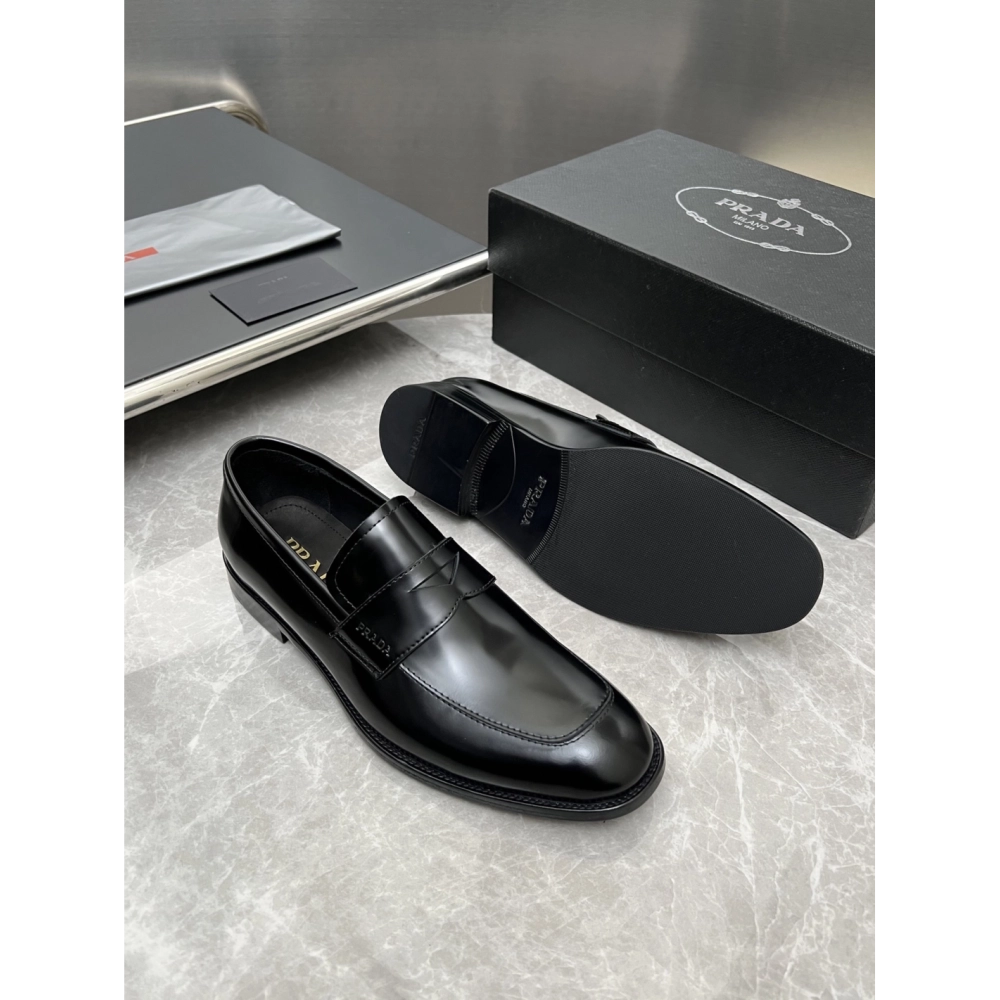 Prada leather shoes 025,PRADA SNEAKERS,Luxury Shoes