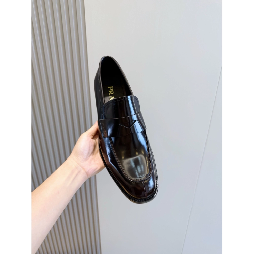 Prada leather shoes 030,PRADA SNEAKERS,Luxury Shoes