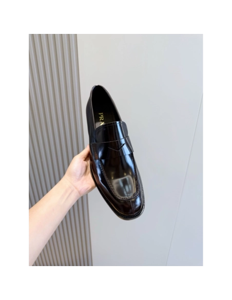 Prada leather shoes 030,PRADA SNEAKERS,Luxury Shoes
