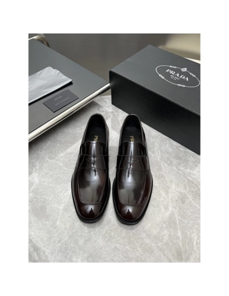 Prada leather shoes 026,PRADA SNEAKERS,Luxury Shoes