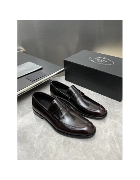 Prada leather shoes 026,PRADA SNEAKERS,Luxury Shoes