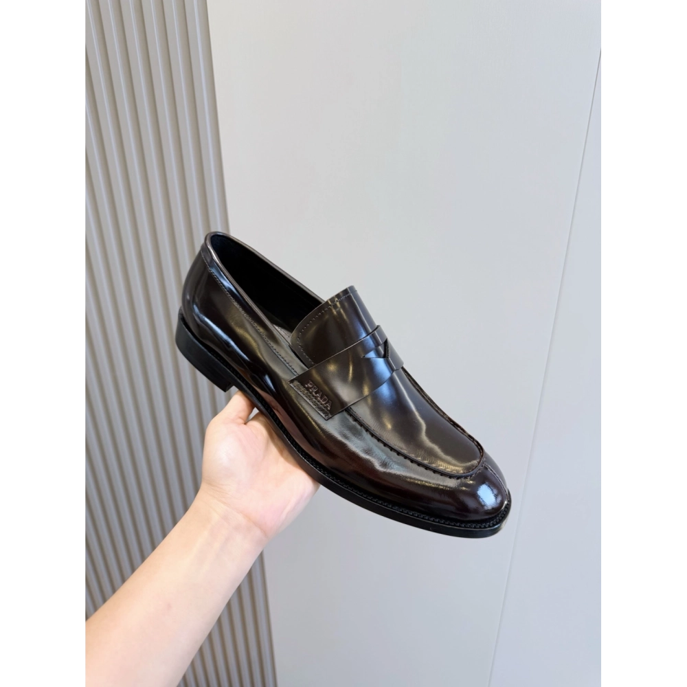 Prada leather shoes 030,PRADA SNEAKERS,Luxury Shoes