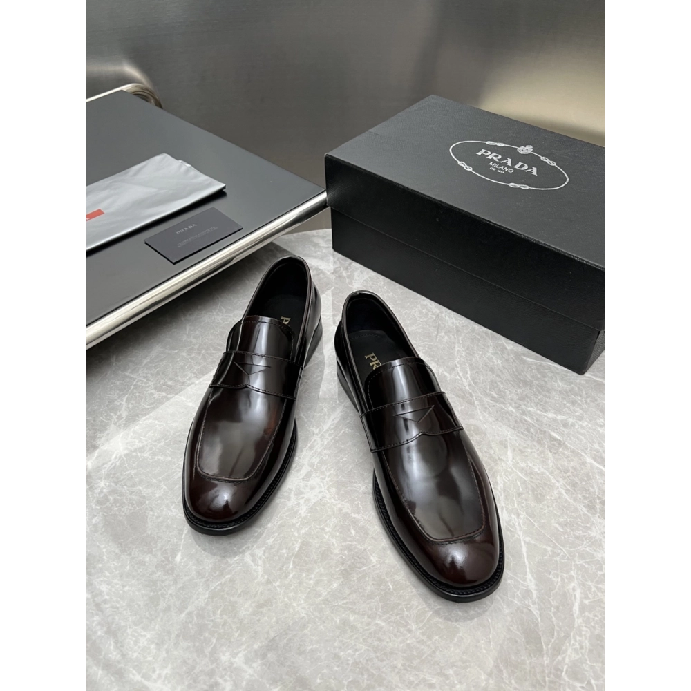 Prada leather shoes 026,PRADA SNEAKERS,Luxury Shoes