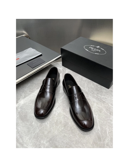 Prada leather shoes 026,PRADA SNEAKERS,Luxury Shoes