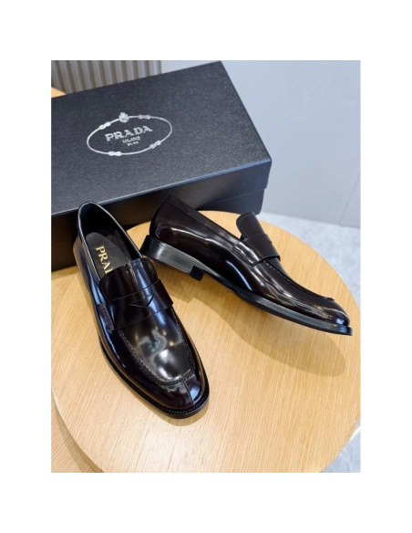 Prada leather shoes 030,PRADA SNEAKERS,Luxury Shoes