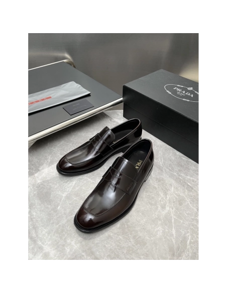 Prada leather shoes 026,PRADA SNEAKERS,Luxury Shoes