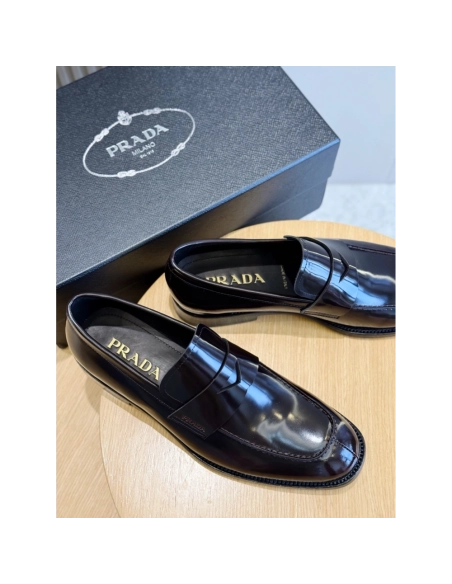 Prada leather shoes 030,PRADA SNEAKERS,Luxury Shoes