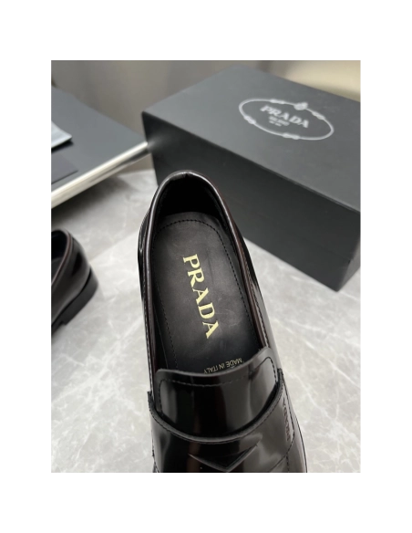 Prada leather shoes 026,PRADA SNEAKERS,Luxury Shoes