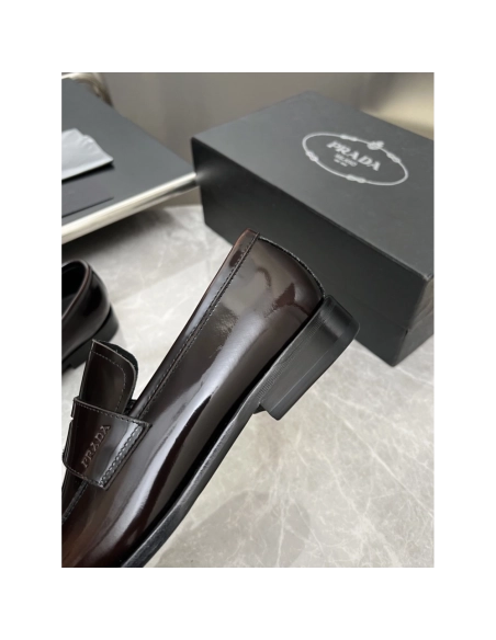 Prada leather shoes 026,PRADA SNEAKERS,Luxury Shoes