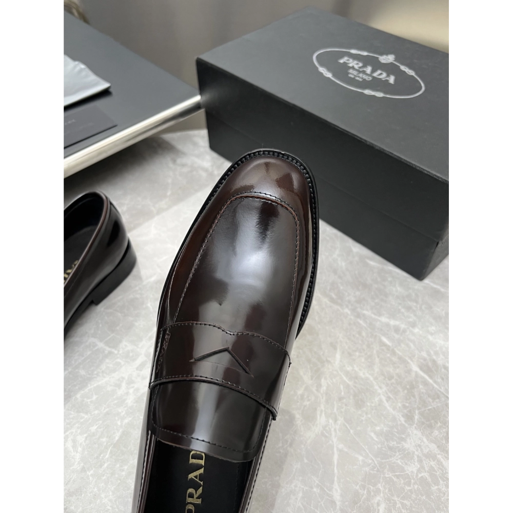 Prada leather shoes 026,PRADA SNEAKERS,Luxury Shoes