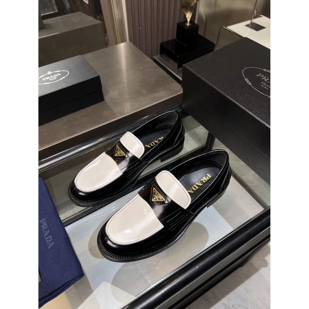Prada leather shoes 032,PRADA SNEAKERS,Luxury Shoes