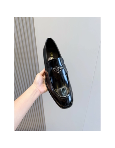 Prada leather shoes 028,PRADA SNEAKERS,Luxury Shoes