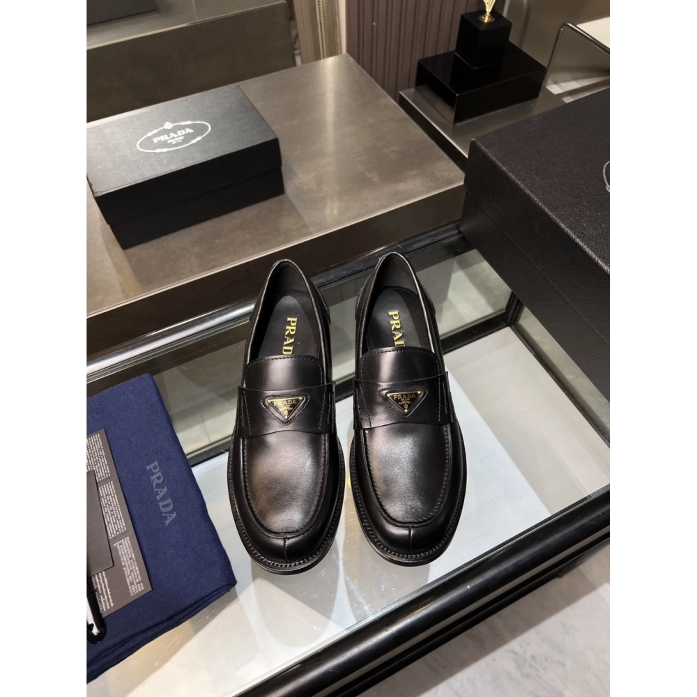 Prada leather shoes 033,PRADA SNEAKERS,Luxury Shoes