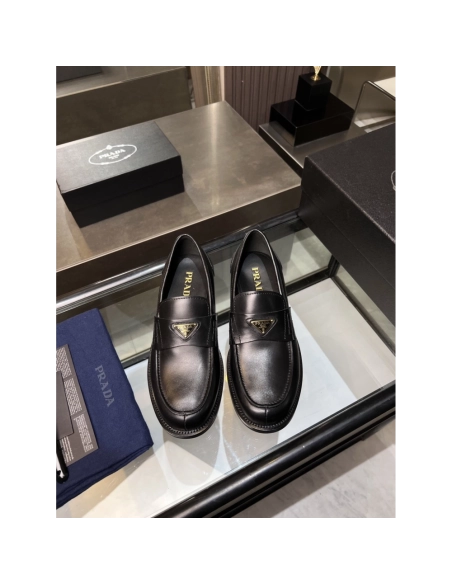 Prada leather shoes 033,PRADA SNEAKERS,Luxury Shoes