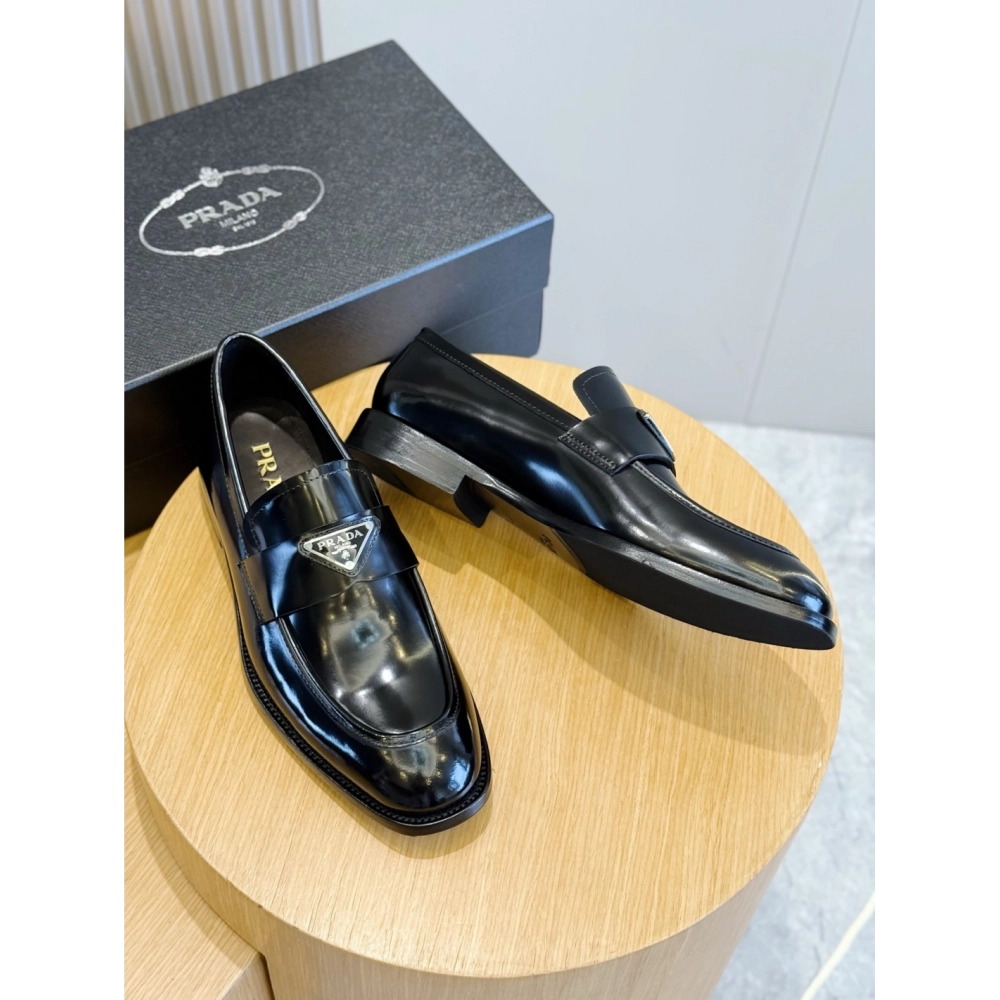 Prada leather shoes 028,PRADA SNEAKERS,Luxury Shoes